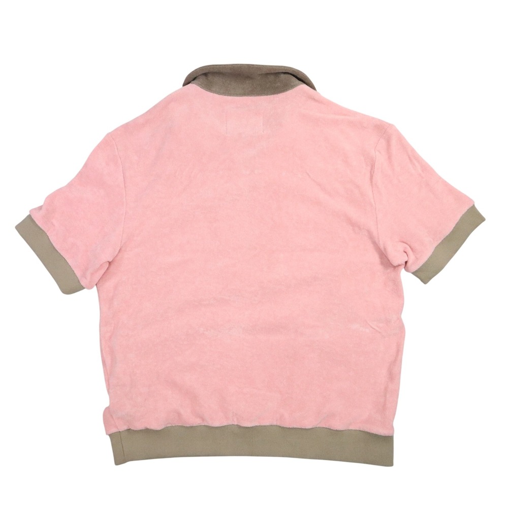 Tombolo Flamingo Tartare Cabana Shirt Mens Medium Pink Alligator Terry Cloth - Picture 2 of 6